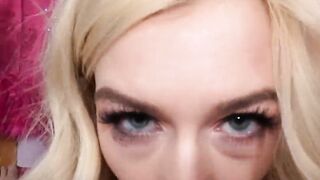 Adorable step-daughter sucking off dick and toying twat during sex