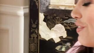 beauty blonde gets her vagina finger fucked and hooters covered inside oil