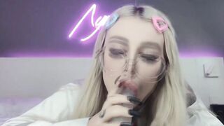 adorable artist tired of drawing on Friday night, and she decided to have sex with a