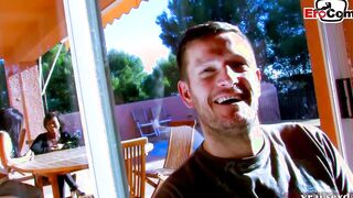 French black teenie at public amateur 3some ffm