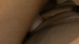 Freaky nympho rubs and gags on a thick white penis then fucks on couch