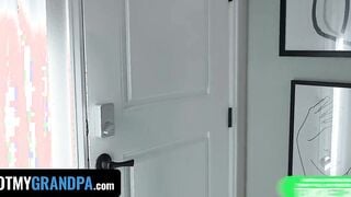 Not My Grandpa - Big Tit Teenagers Sexy Vanessa Moon Helps Her Freaky Step Grandpa With His