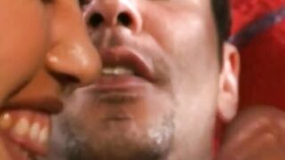 Dark Haired Bae gets nailed and blows titted of big tit hottie