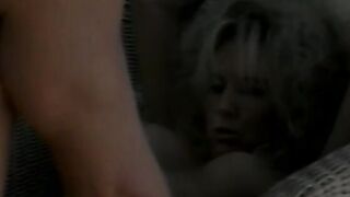 Lusty mom with curvy body ride a huge white dick on couch