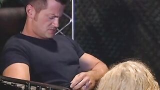 Buff bro jizzes on skank's tight stomach after giving her deep penetration