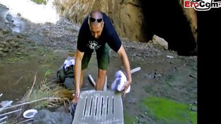 French slim amateur 19 yo got anal outdoors sex