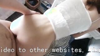 chinese bimbo amateur gets internal ejaculation, cheats on her hubby's back and continues to orgasm, she