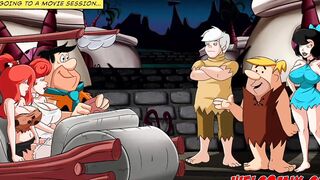 Making out at the drive-inside - The Flintstoons Tittle 05