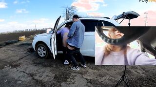 chick watched me boned with my bf (fake-cock, creampie two times, cumkiss)