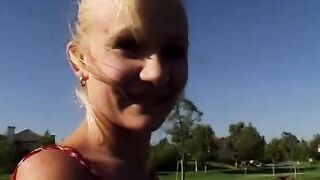 Young tasty blonde Bombshell supposes that day successfull when her fucking holes were well polished with