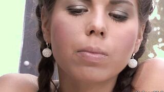 Mature father inside law licks and fucks her young twat