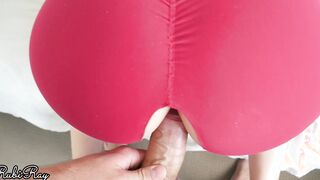 Turned On Goddess fucks her personal coach inside ripped gym leggings after stretching session