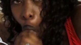 Young african bimbo loves to rides long ebony rough penis