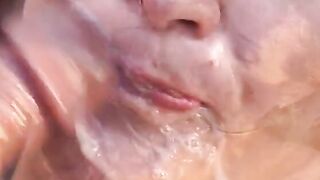 Salacious sunburnt seniorita Gala Cruz prefers when 4 well hung gentlemen help her to while away