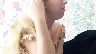 Freaky white bimbos inside african skirt gets hard double penetration drilling during group sex