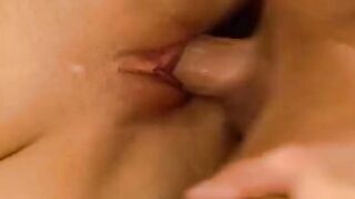 Athletically built fellow make blonde hot happy squirting his juice into her well jammed cunt