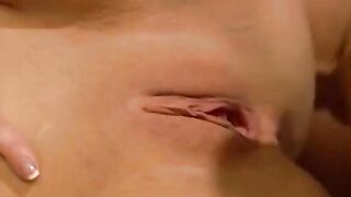 Athletically built fellow make blonde hot happy squirting his juice into her well jammed cunt
