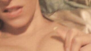 Self made film of lusty canadian dark haired