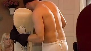 Blonde whore sucks and gets pounded