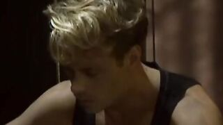 Adorable dark haired fuck and facialized by thick cock on the couch