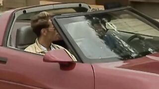 Perfect blonde from the 80's takes inside a huge penis into desert bar