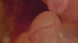 Ass blonde mom whore blows rough penis then ride it by her vagina