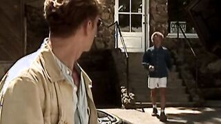Classic dark hair with long boobies blows and fucks dudes by the vehicle