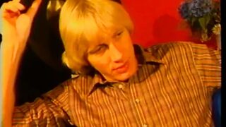 Vintage blonde lovers have hardcore sex after rough day