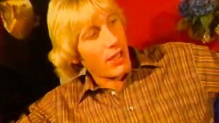 Vintage blonde lovers have hardcore sex after rough day