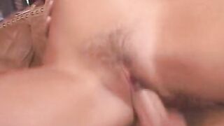 Randy hoe gets her face creamed and takes penis inside butt, twat and mouth