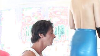 Older man fucks rough a Cutie blonde bitch
