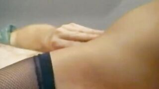 Dark Hair hottie sits and chair and deep throats a rough dick then gets drilled