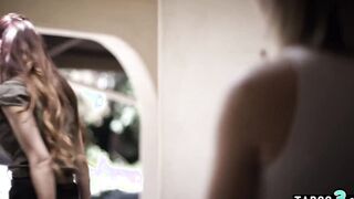 Curious mom MILF spying on her dyke 19 year old daughter Anny Aurora