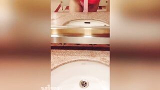 Outdoor bathroom sex, pounded my creampied vagina