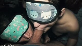 Fiance shared hubby's penis with lover - creampie on tongue, cum sharing, ffm 3 way amateur Kira