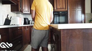 Crazy Sexy kitchen banged with new hair and hughe cummed inside my face