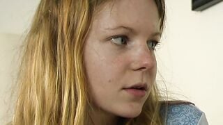 Red Haired eighteen gets her face creamed - 90's vintage drill