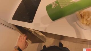 I put my cock inside a box of chips and served my stepmom! HER reaction was