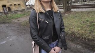 Outdoor Agent She is just 18 year old but she knows how to suck and nailed a long