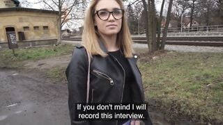 Outdoor Agent She is just 18 year old but she knows how to suck and nailed a long