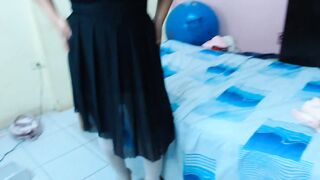 I like to be fuck wearing my white tights and riding like a horse ponyman instagram jsexycouple17