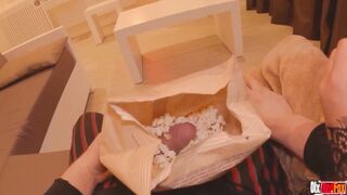 He Put His Penis Into The Popcorn For Hot Stepmom