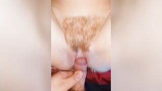 Red Head milf squirts on my dick and I cum twice on her cunt fucking her rough