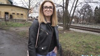 Outdoors Agent She is just barely legal but she knows how to suck and banged a huge cock inside a basement