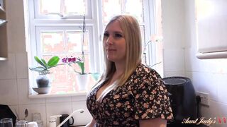 AuntJudysXXX - Bombshell BBW cougar Charlie Rae Fucks her Lazy Step-Nephew