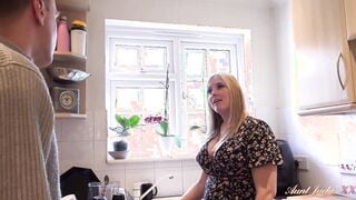AuntJudysXXX - Bombshell BBW cougar Charlie Rae Fucks her Lazy Step-Nephew