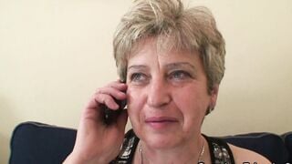 Old Lady fingered mature cunt before 3 way