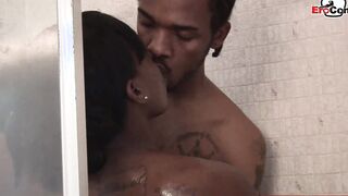 Chubby african Women banged! wild inside the restroom from the bbcs