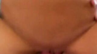 Blonde soaks his penis before she gets fuck on her back