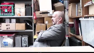 18 Year Old Shoplifter Getting Screwed By Pervert Security Officer